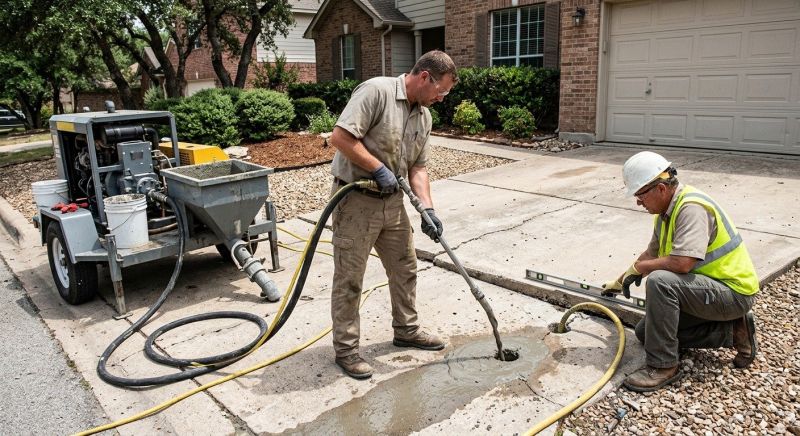 Sunken Driveway Lifting in Des Moines, IA